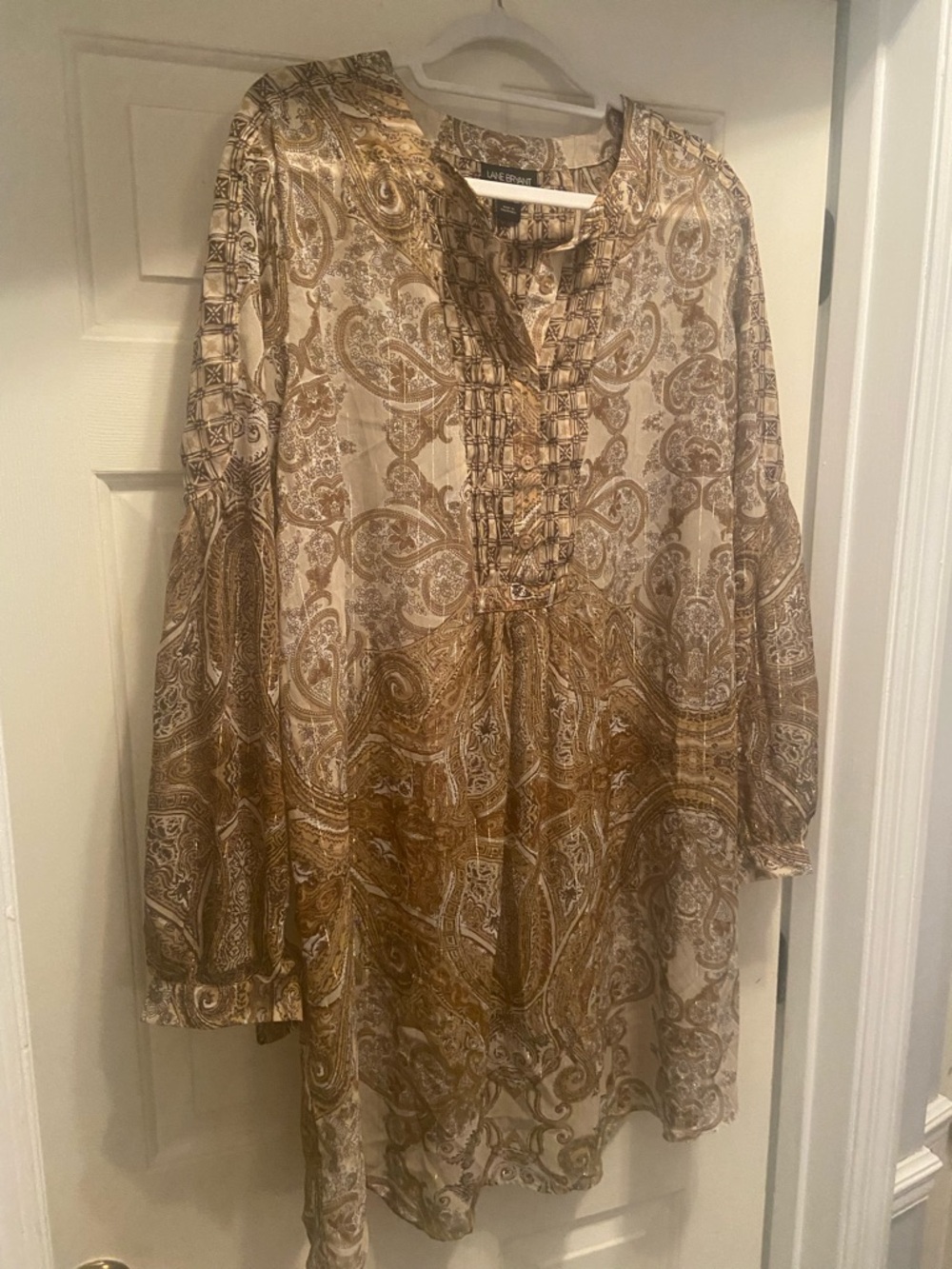 Lane Bryant 22/24 2x 3x Flowy Gooden Sparkle Threading Top Coverup